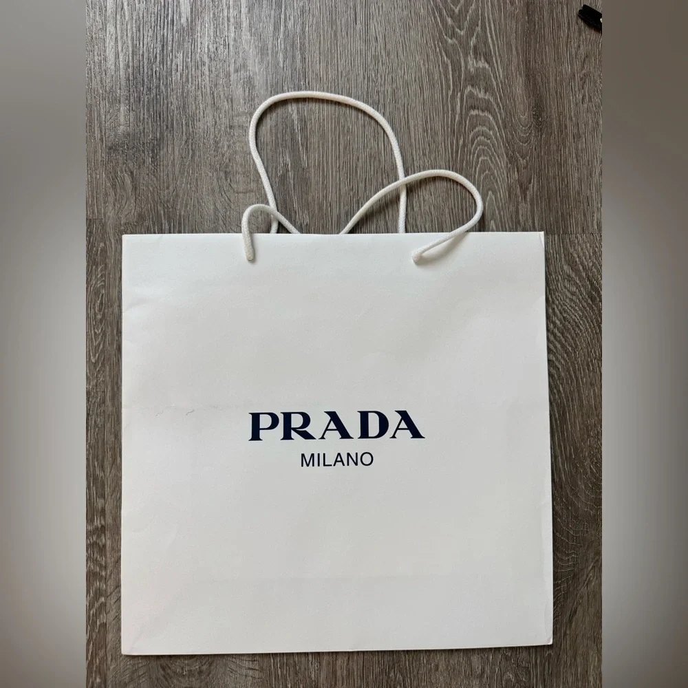 🤍 Authentic PRADA Milano Large Shopping Bag | Luxury Gift Bag | Clean Logo EUC